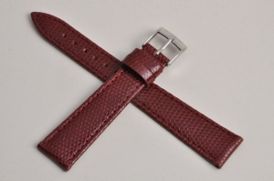 Pasek Morellato Livorno 2116, Skóra z jaszczurki, Bordowy, 20mm