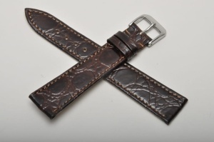 Pasek Happel Bahia,  Skórzany, Ciemny brąz, 19mm