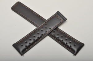 Pasek do zegarka Tag Heuer, Skórzany, Ciemny brąz, 5,5mm/2mm, 20mm