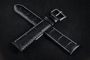 Pasek Horido 182L, Skóra naturalna, Czarny, 24mm, XL