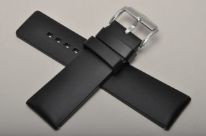 Pasek do zegarka Hirsch Pure, Kauczuk, Czarny, 26mm