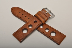 Pasek Rally Skórzany, Brązowy, 22mm