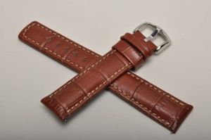 Pasek Hirsch Grand Duke, Skórzany, Brązowy, 20mm