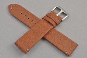 Pasek Vegan Vintage, Pinatex, Brązowy, 22mm