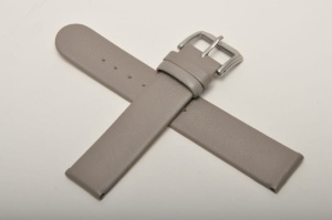 Pasek Fluco Style 313M, Skórzany, Jasny szary, 18mm