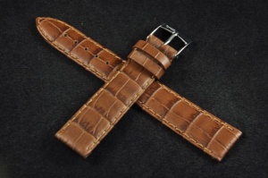 Pasek Bros 8435, Skóra naturalna, Brązowy, 16mm