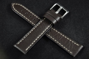 Pasek Condor 628, Skórzany, Ciemny brąz, 18mm
