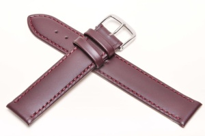 Pasek Fluco Toledo 399M, Skórzany, Bordowy, 18mm