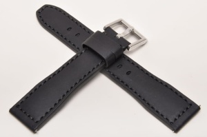 Pasek Stailer Aviator 6441, Skórzany, Czarny, 21mm