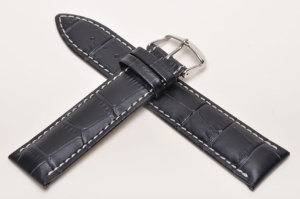 Pasek Stailer Chrono 3257B, Skórzany, Granatowy, 22mm