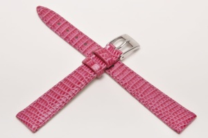Pasek Bros 8229, Skóra z jaszczurki, Różowy, 14mm