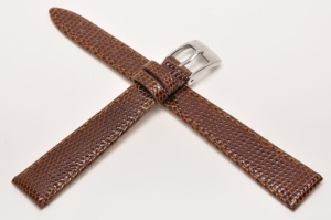 Pasek Bros 8229, Skóra z jaszczurki, Brązowy, 14mm 