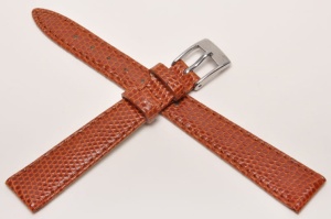 Pasek Bros 8229, Skóra z jaszczurki, Brązowy, 14mm