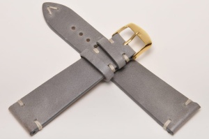 Pasek Horido 9450 Vintage, Skórzany, Szary, 24mm