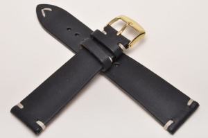 Pasek Horido 9450 Vintage, Skórzany, Czarny, 22mm