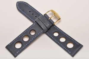 Pasek Horido 9207 Rally, Skórzany, Niebieski, 20mm