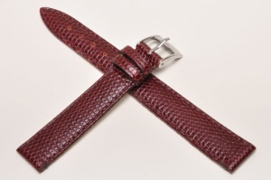 Pasek Bros 8917, Skóra naturalna, Wiśniowy, 14mm