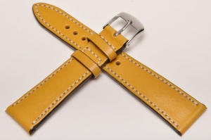 Pasek Horido 9407, Skórzany, Żółty, 22mm