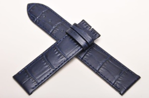 Pasek do zegarka Longines Lyre, Skórzany, Granatowy, 21mm