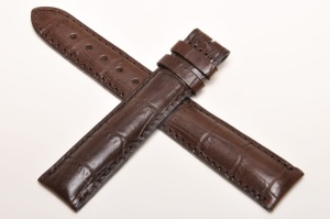 Pasek do zegarka Longines Heritage, Skórzany, Ciemny brąz, 18mm