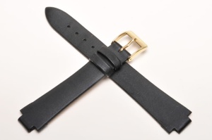 Pasek do zegarka Adriatica 3578, Skórzany satynowy, Czarny