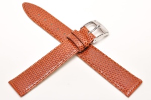 Pasek Bros 8229, Skóra z jaszczurki, Brązowy, 16mm