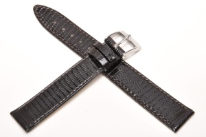 Pasek Bros 8229, Skóra z jaszczurki, Ciemny Brąz, 16mm