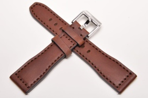 Pasek Stailer Aviator 6442, Skórzany, Ciemny brąz, 22mm