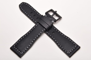 Pasek Stailer Aviator 6481, Skórzany, Czarny, 22mm
