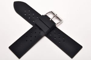 Pasek Stailer BC106 Tropic, Silikonowy, Czarny, 22mm