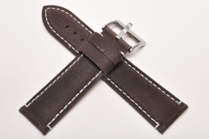 Pasek Fluco Woodstock 312M, Skórzany, Ciemny brąz, 24mm