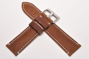 Pasek Fluco Woodstock 312M, Skórzany, Brązowy, 24mm