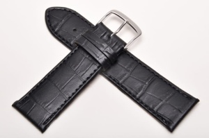 Pasek Fluco Classic Kroko 373S, Skórzany, Czarny, 22mm, XS