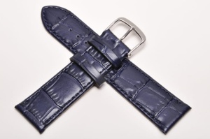 Pasek Fluco Classic Kroko 373S, Skórzany, Granatowy, 20mm, XS