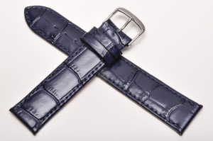 Pasek Fluco Classic Kroko 373M, Skórzany, Granatowy, 19mm