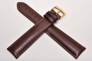 Pasek Bros 0949, Skóra naturalna, Ciemny brąz, 22mm, XXL