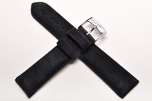 Pasek Bros 8785, Nubukowy, Czarny, 22mm