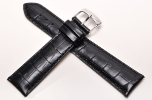 Pasek Bros 7802, Skóra naturalna, Czarny, 21mm