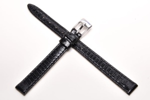 Pasek Bros 8229, Skóra z jaszczurki, Czarny, 10mm