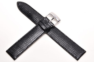 Pasek Bros 8229, Skóra z Jaszczurki, Czarny, 17mm