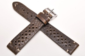 Pasek Fluco Hunter Racing 107RM, Vintage, Skórzany, Zielony, 19mm