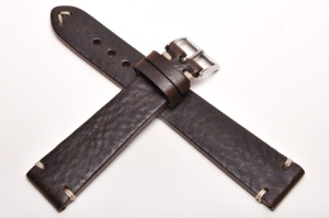 Pasek Fluco Hunter 107M, Vintage, Skórzany, Ciemny brąz, 19mm