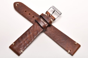 Pasek Fluco Hunter 107M, Vintage, Skórzany, Brązowy, 19mm