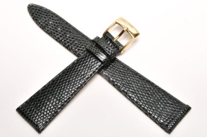 Pasek Bros 8229, Skóra z jaszczurki, Ciemny zielony, 20mm