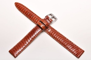 Pasek Bros 8229, Skóra z jaszczurki, Brązowy, 12mm