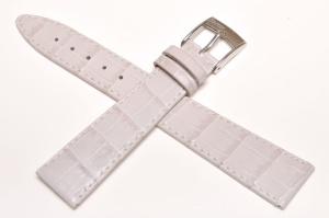 Pasek Bros 8449, Skóra naturalna, Kremowy, 18mm