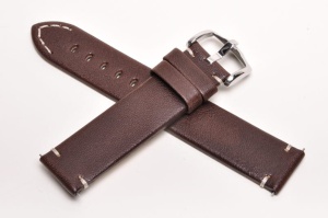 Pasek Hirsch Ranger, Skórzany, Ciemny brąz, 20mm