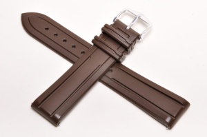 Pasek do zegarka Hirsch Hevea, Kauczuk, Brązowy, 22mm
