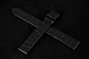 Pasek do zegarka Longines La Grande Classique, Skórzany, Czarny, 13mm, XL