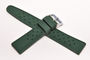 Pasek Bros 0623, Tropic, Silikonowy, Zielony, 22mm